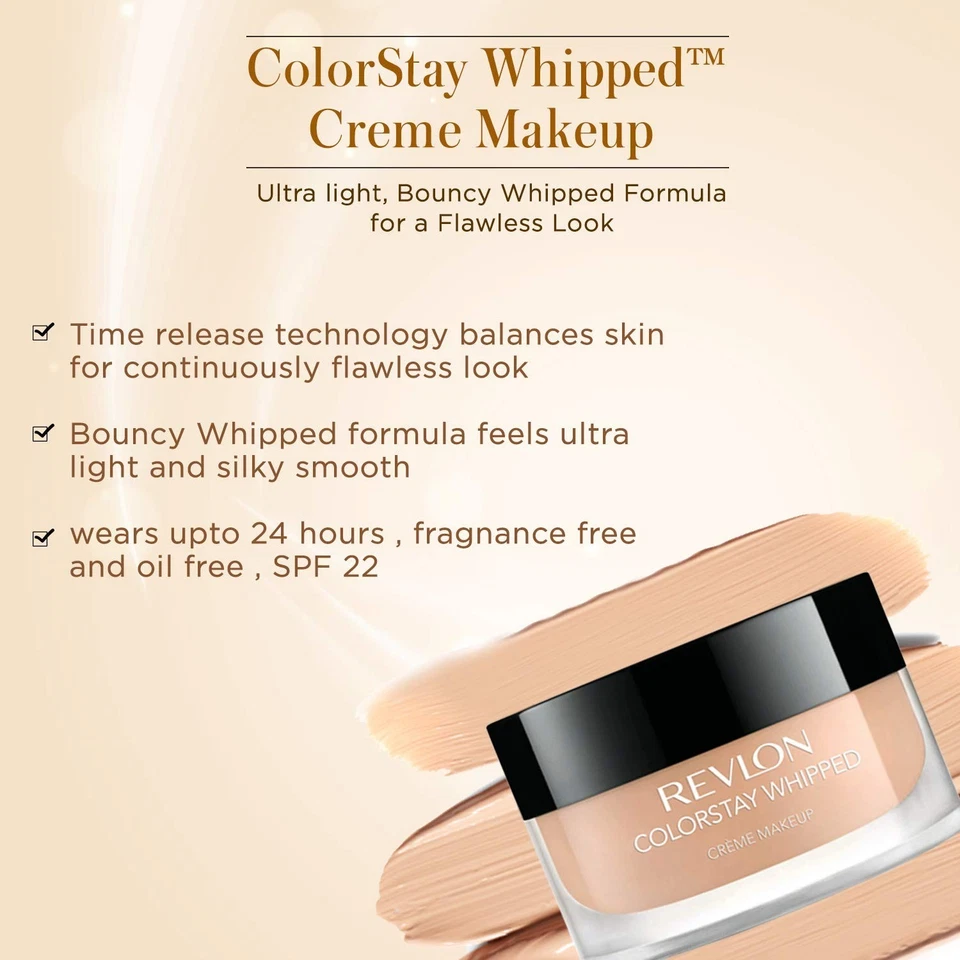 REVLON Colorstay Whipped Crème Makeup Ultra-Light, Bouncy Natural Tan (370) F/S - Image 4 of 4