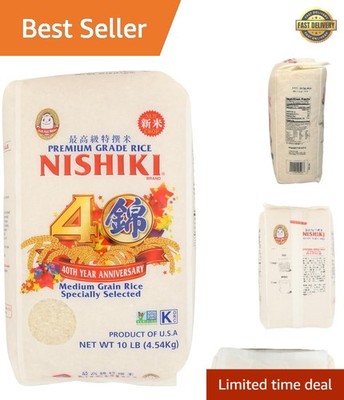 Authentic Nishiki Sushi Rice, 10lbs - Perfect for Home Chefs and Restaurants