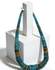 Natural Multi color Turquoise Graduated Rondelle Disc Beads Size 6-16mm 16" Strd
