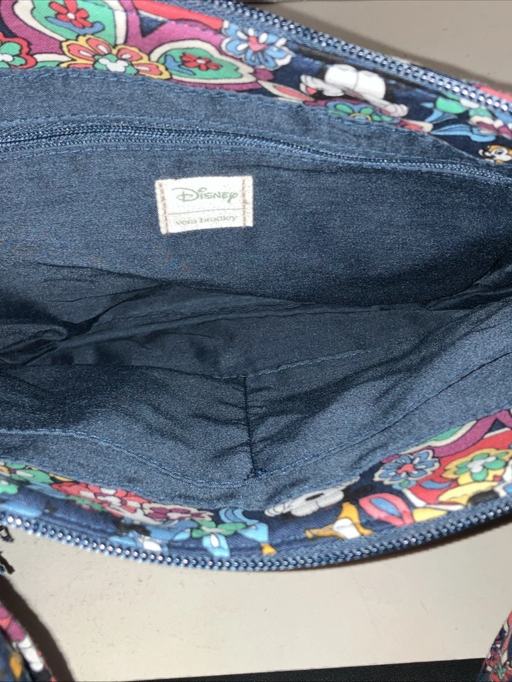 VERA BRADLEY DISNEY MICKEY AND FRIENDS PLAYFUL FLORAL TRIO ZIP HIPSTER /NWT - Image 4 of 4