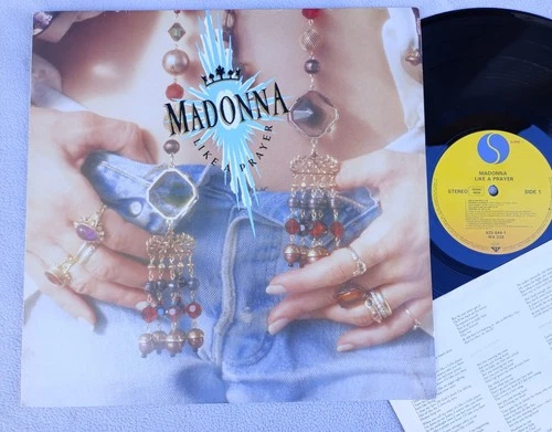 MADONNA LIKE A PRAYER SIRE 1989 1st PRESS LP Alsdorf Patchouli Inner AIDS insert