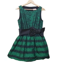 Auth RED VALENTINO - Green Black Women's Dress