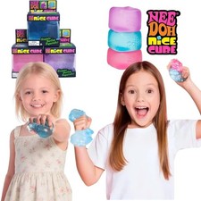 Nee Doh Nice Cube Super Solid Squish - Blue Purple Pink - USA.......