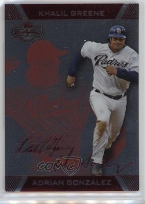 2007 Topps Co-Signers Silver Red 150/199 Adrian Gonzalez Khalil Greene #39 7eo