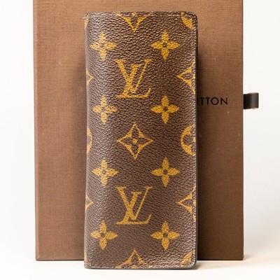 Louis Vuitton Monogram Etui a Lunettes Glasses Case M62962 Brown w/Box Authentic