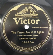 American Quartet / Arthur Fields ~ 1918 Victor 18495 78 RPM V+/E-