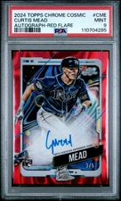 2024 Topps Chrome Cosmic  Auto #CME Curtis Mead Red Flare /5 PSA 9