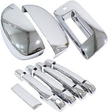 2007-2014 Silverado Chrome Door Handle Mirror Covers Compatible Replacement 2007-2014 Silverado Chrome Door Handle Mirror Covers Compatible Replacement