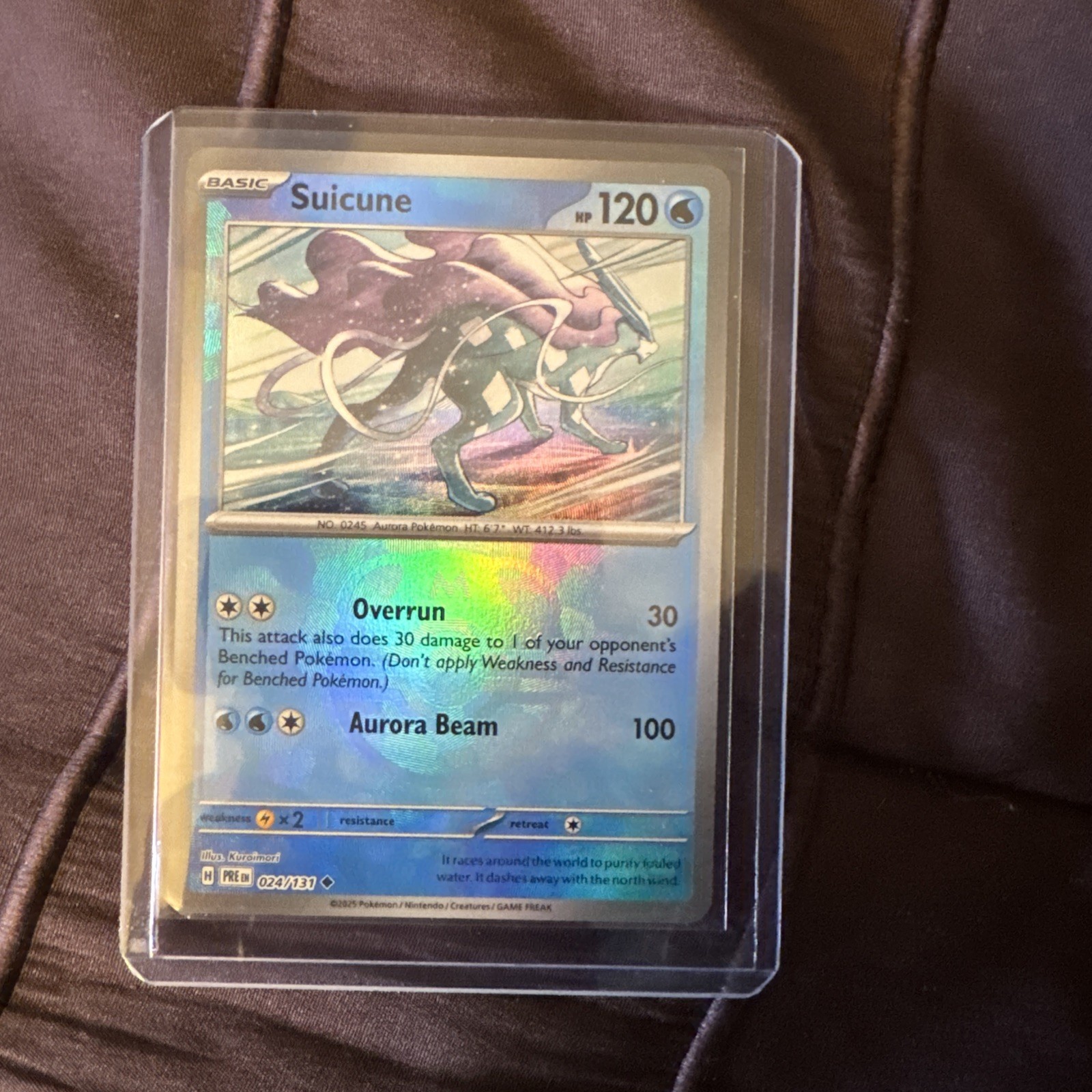 Suicune (Master Ball Pattern) 024/131 Prismatic Evolutions Holo Pack Fresh Mint