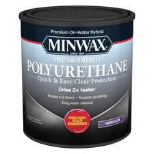 Minwax 630250444 Transparent Clear Satin Sheen Oil-Modified Polyurethane 1 qt.
