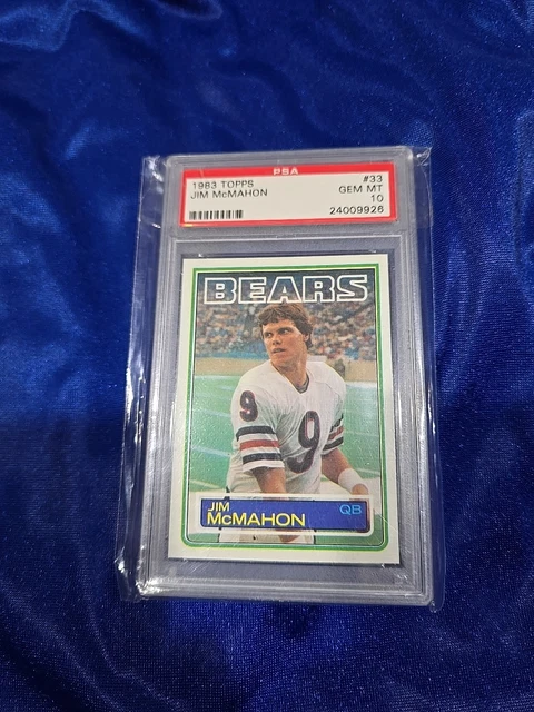 1983 Topps Jim Mcmahon RC Rookie #33 GEM MINT MAKELLOS BEAUTY LOW POP PSA 10