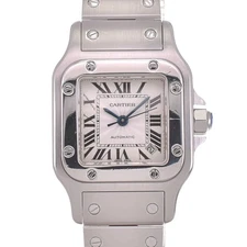 CARTIER Santosgalbe SM W20054D6 Silver Dial Automatic Ladies Watch I#142564
