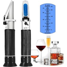 Tragbares Refraktometer, 0 ~ 80% Alkoholgehalt-Messwerkzeug-Tester f&uuml;r Spirit...