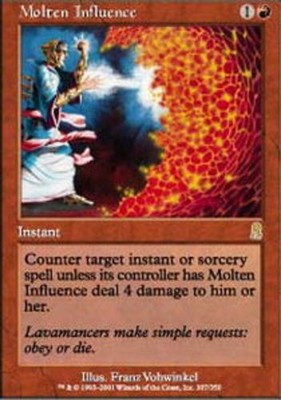 1x Molten Influence Heavy Play MTG Magic - Kid Icarus -