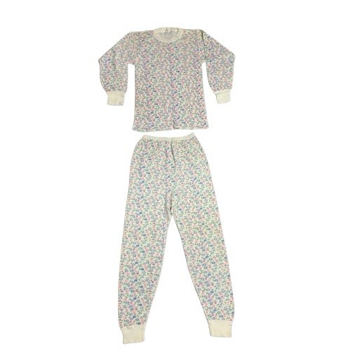Vintage Hills Department Store Floral Print Waffle Knit Pajama Set Large 14-16 - Picture 1 of 7