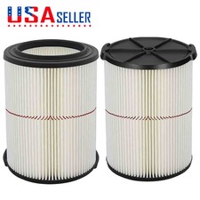 2 Pack CMXZVBE38754 Filter for Craftsman Shop Vac Wet Dry 5 to 20 Gallon 9-38754
