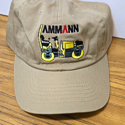 Ammann Embroidered RCC Koozie Beige/Red Baseball Cap Adjustable One Size