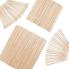 300 Pack 4 Style Assorted Wooden Wax Sticks for Hair Removal Body Legs Face... 