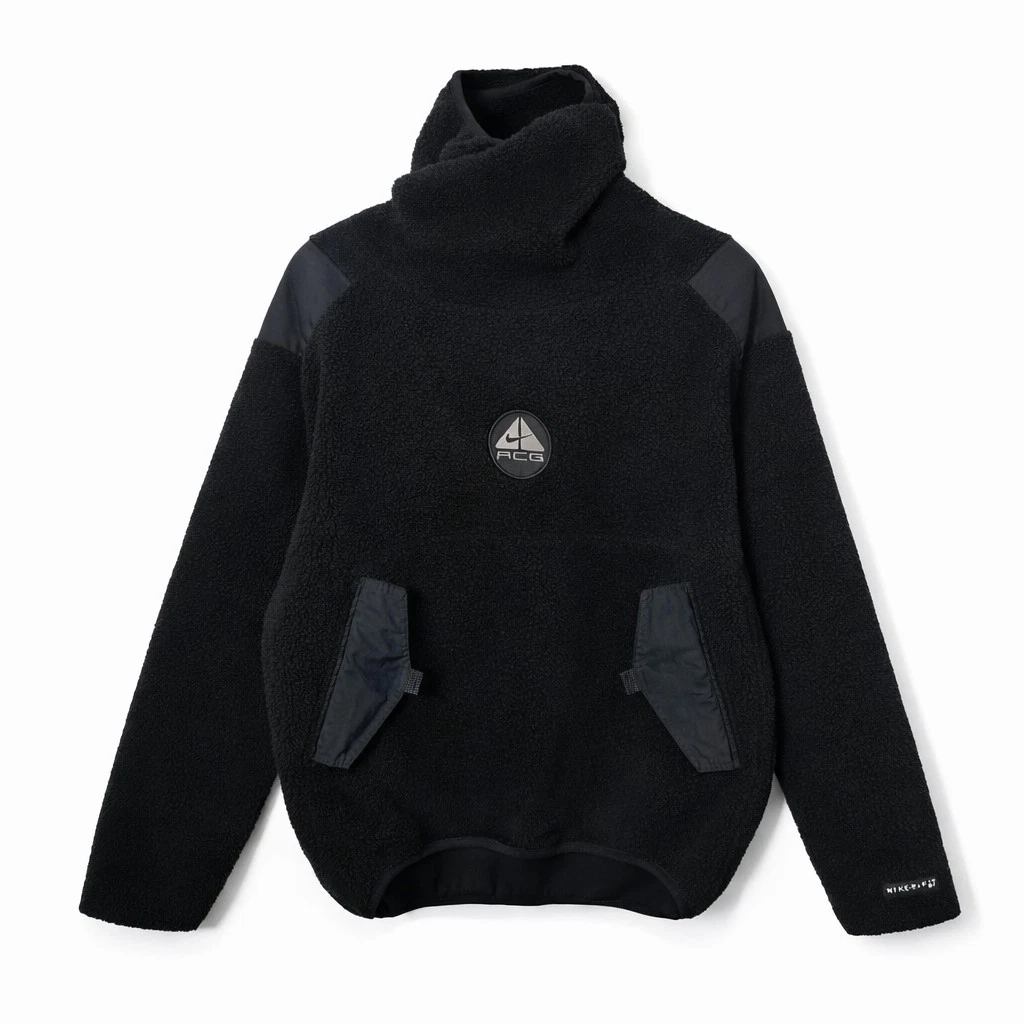 Nike ACG Thermal Layer 2 Fleece Hoodie Black Vintage Men's Size M