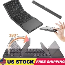 Mini Folding Wireless Bluetooth Keyboard With Touchpad for Laptop Tablet Phone