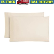 300 Thread Count King Pillowcase Set Cotton Blend Moisture Wicking Easy Care New