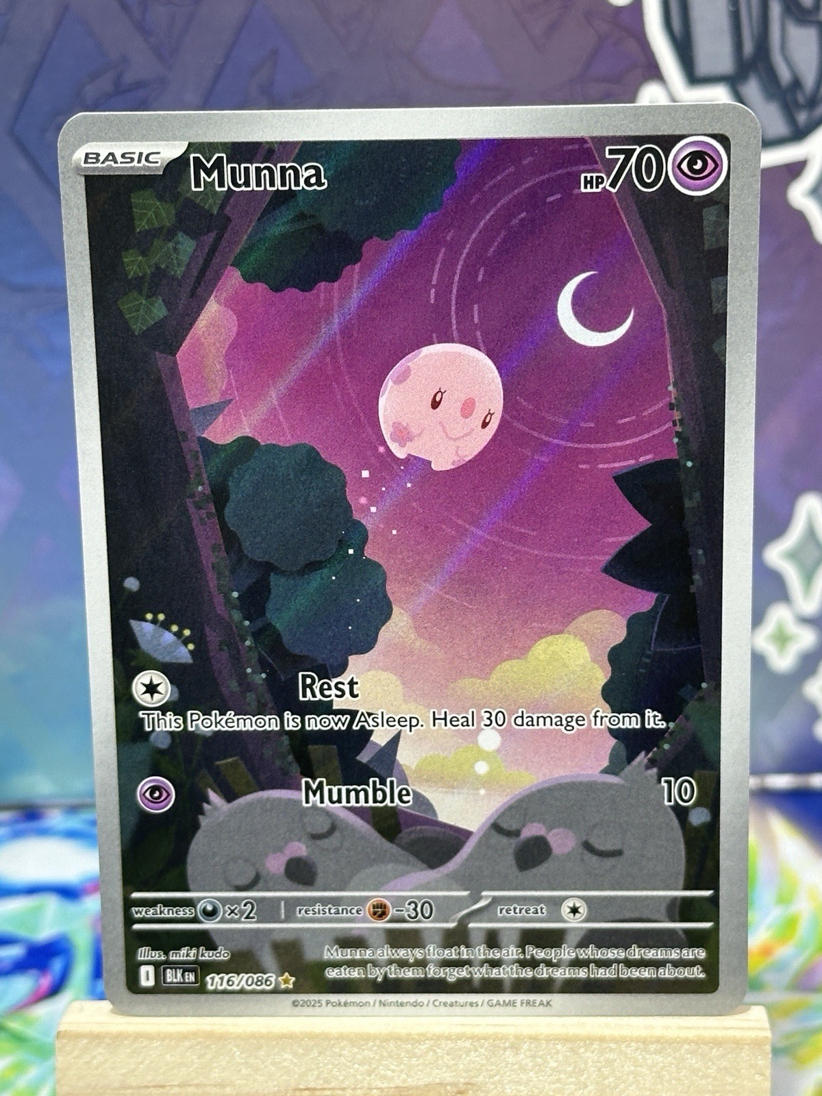 Pokemon TCG - Munna - 116/086 - Illustration Rare - SV: Black Bolt