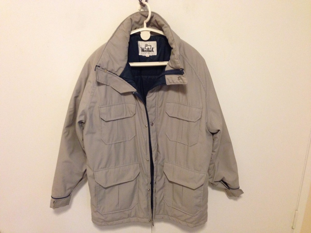 Vintage Woolrich Mountain Parka Men size Large Tan | eBay
