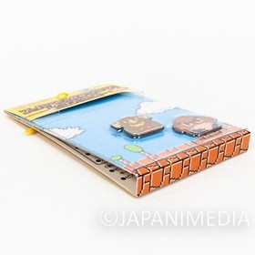 Super Mario Bros. Dot Character Pins Set Mario Ver.2 JAPAN NES FAMICOM NINTENDO