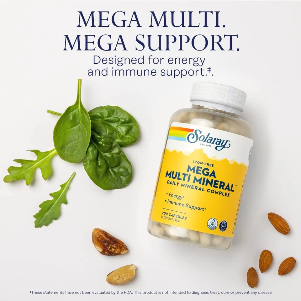 Iron Free Multi Mineral Complex 200 Count Supplement for Overall Health Support - Image 3 of 4