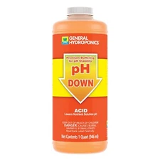 General Hydroponics pH Down Liquid Premium Buffering For pH Stability, Quart