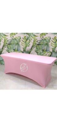 6 ft Spandex Ausgestattet Stretch Tischdecke Enge Tisch Abdeckung Waschbar Rosa 