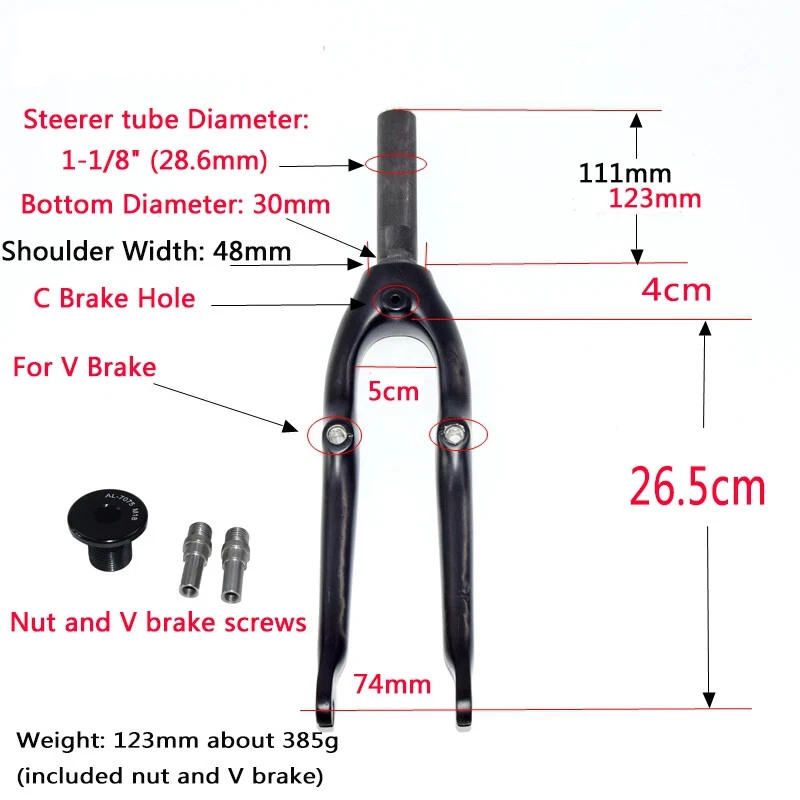 Bicicleta Plegable UD Completa Fibra de Carbono Horquilla Delantera V/C Freno 20er 406/451 Horquilla Dura Foto 2 de 4