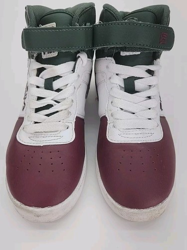 FILA kids boys red green white hightop sneakers youth size 2 - Picture 3 of 8