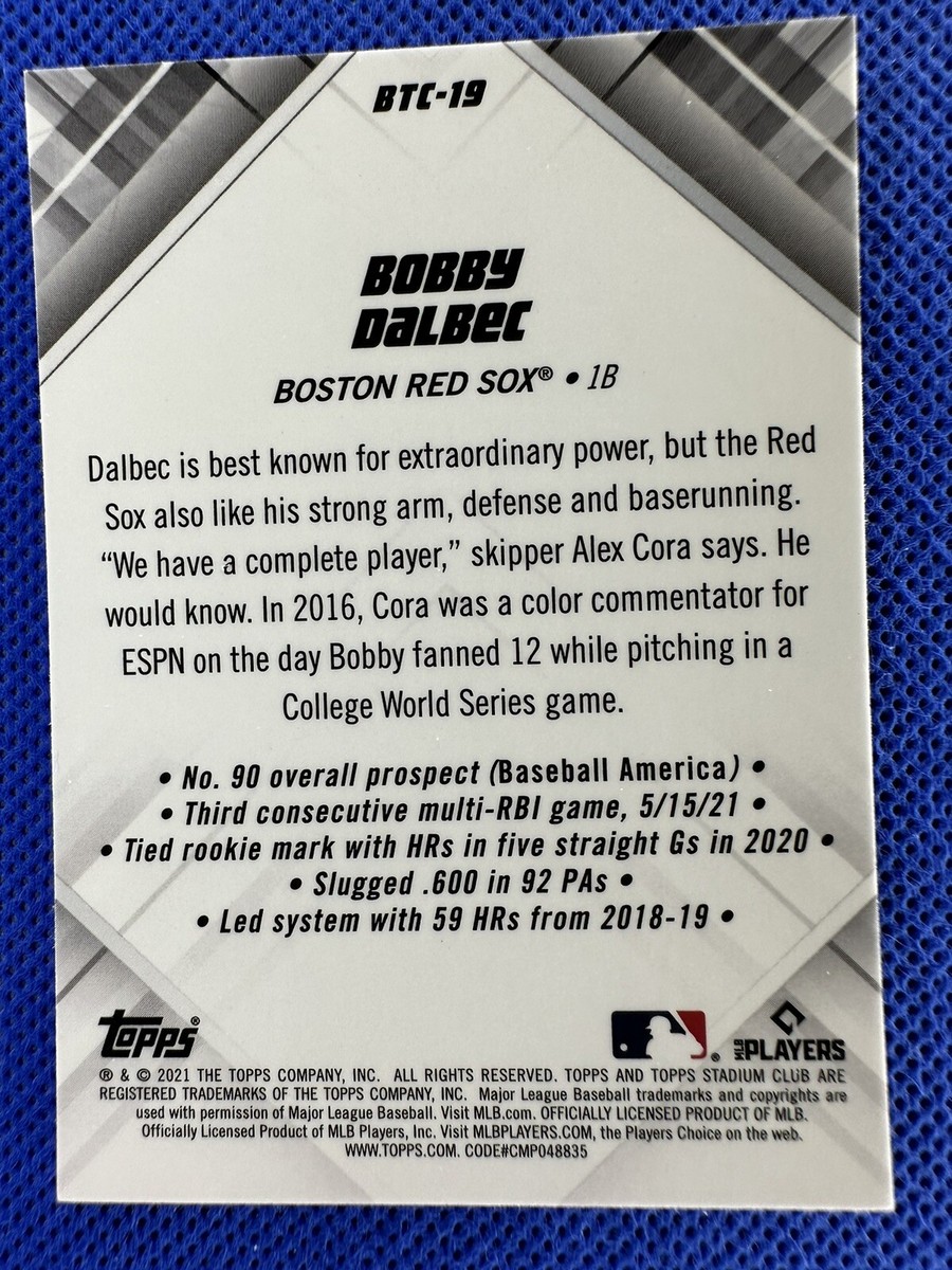 2021 #BTC-19 Bobby Dalbec Topps Stadium Club Chrome Baseball Beam Team RC |  eBay