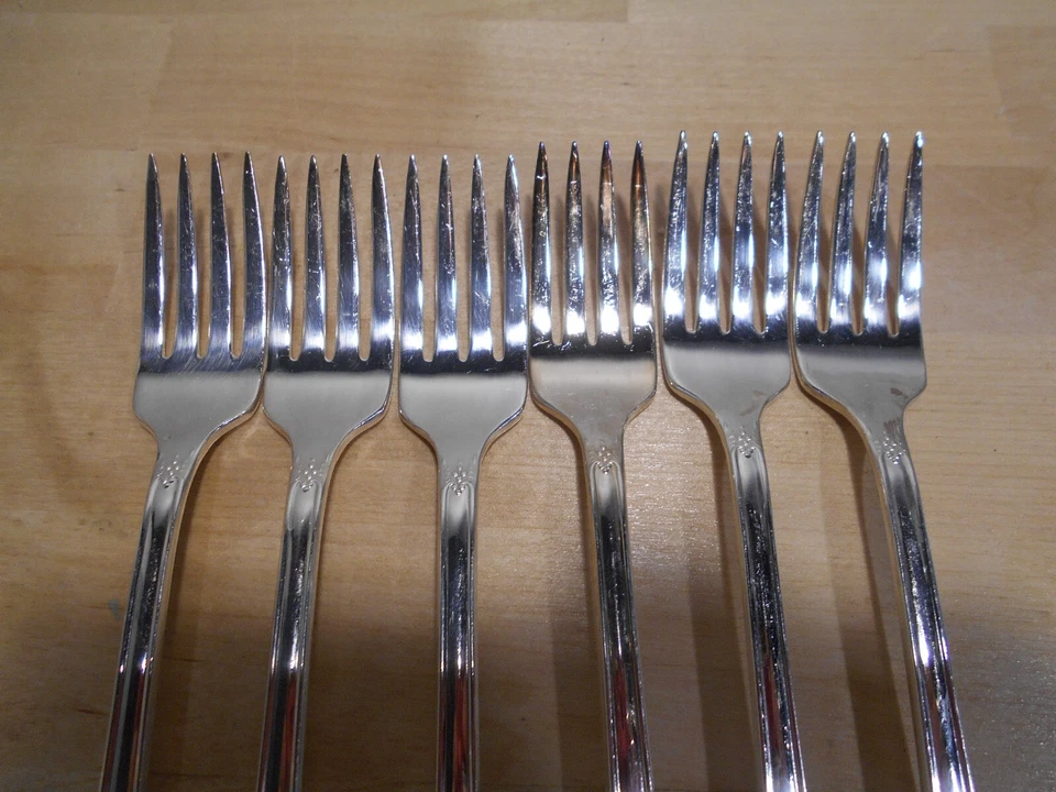 6 Rogers 1934 Borgoña/CHAMPAIGNE Patrón Rejilla o Tenedores Viande Uvas 7080 Foto 3 de 3