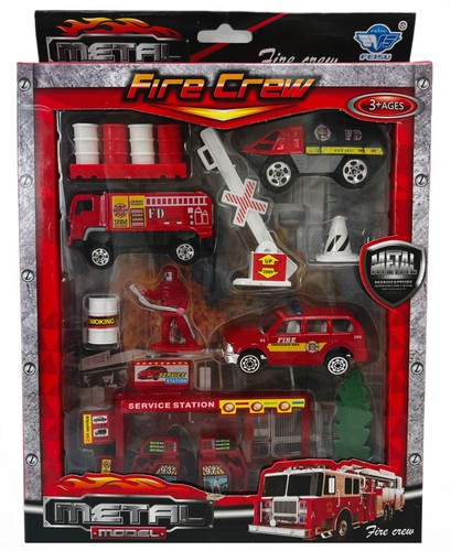 BIG DADDY 10 Piece Mini Fire Fighting Trucks and Cars Accessories Playset - 第 5/5 張圖片