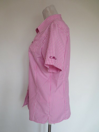 Blusa camisa outdoor blusa manga corta CMP dry función 38 cuadros rosa como NUEVA /J - Imagen 3 de 5