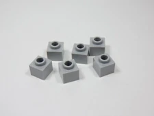 LEGO 6 Light Bluish Gray 1x1x2/3 Bricks w/ Open Center K10