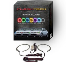 Rgb Multi Color Changing Led Halo Ring Kit For 2003-2007 Honda Accord Headlights