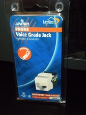 QuickPort Voice Grade Jack Leviton R02-41106-W White New Sealed Phone Fax Modem
