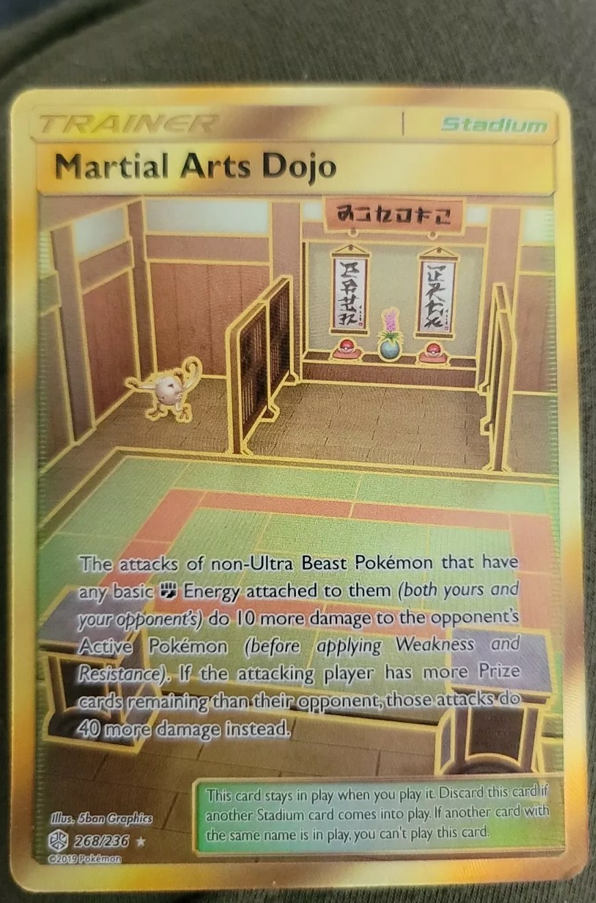 Martial Arts Dojo 268/236 Pokemon TCG Cosmic Eclipse Secret good condition