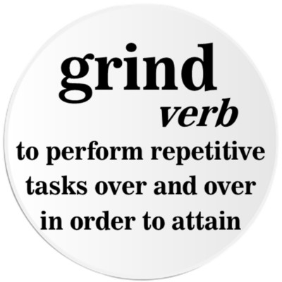 Grind Definition - 100 Pack Circle Stickers 3 Inch - Motivation Hustle Execute