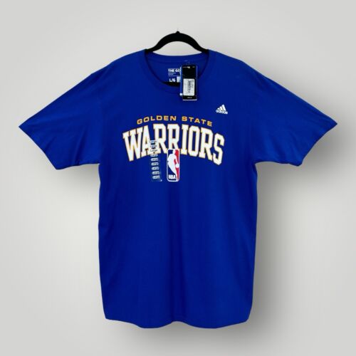 NEW Adidas NBA Golden State Warriors "The Go-To Tee" T-Shirt Mens LARGE Blue NWT