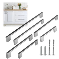 Stainless Steel Brushed Nickel Modern Kitchen Pull Cabinet Handle Door Hardware