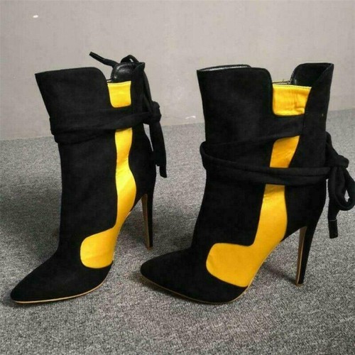 dark yellow high heels
