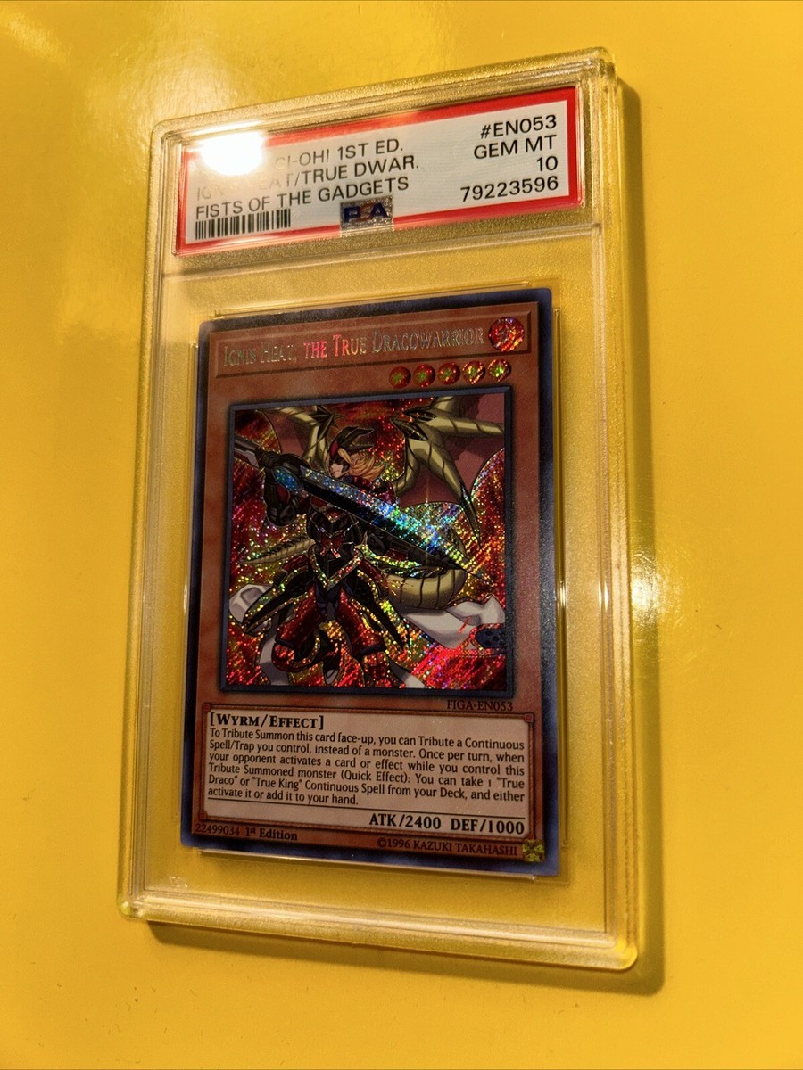 YuGiOh IGNIS HEAT, THE TRUE DRACOWARRIOR #FIGA-EN053🔥PSA 10🔥1st