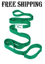 Abiarst Stretching Strap Yoga Strap for Physical Therapy, 10 Loops Yoga Strap...