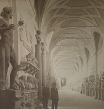 Italy Rome Vatican Gallery Statues Statuary Sculptures Interior Stereoview