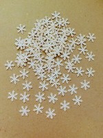 Neu -100 StüCk Streudeko Schneeflocke Eiskristall 1,6 Cm Weiß Tischdeko Basteln