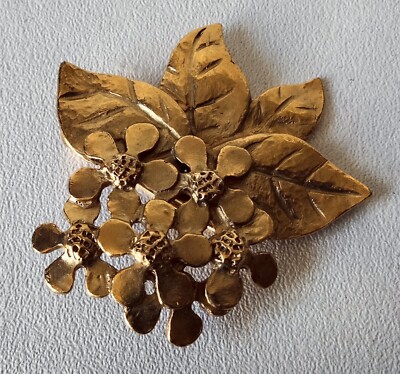 MAGNIFIQUE BROCHE VINTAGE Bouquet de FLEUR Doré & Rose NEUVE 5,2cm 💮💮💮 EUR 29,99 - FR